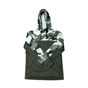Nike Dri-FIT Hoodie Mens M Green Camo Fleece Pullover Comfy Warm Sports Hunting